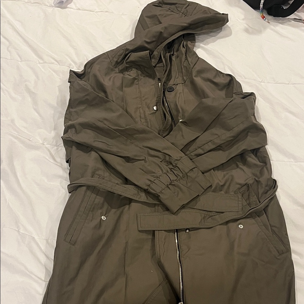 Zara Olive Varsity Jacket